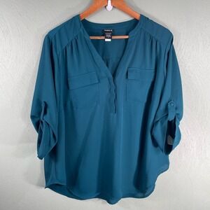 Torrid Teal Blouse